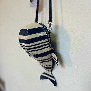 Leather Whale-Shaped Crossbody Bag